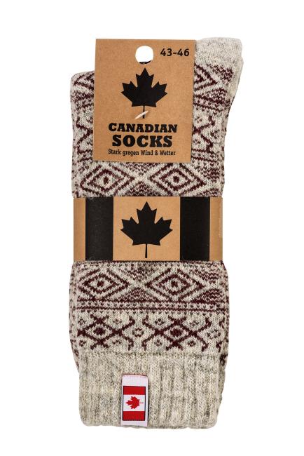 2 Paar TippTexx 24 Canadian Socks THERMO-Wollsocken